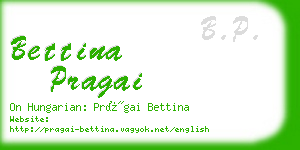 bettina pragai business card